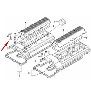 20 X 2000-03 BMW M5 2000-02 Z8 23mm Valve Cover Mount Nut Rubber Seal 1 437 395