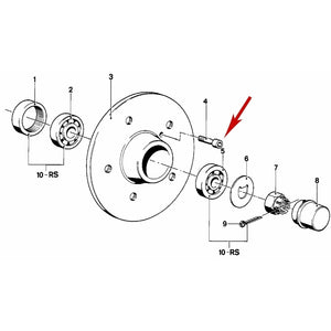 4 X 77-24 BMW 8 X 12 Front Rear Brake Disc Mounting Screw 1 123 072 GENUINE BMW