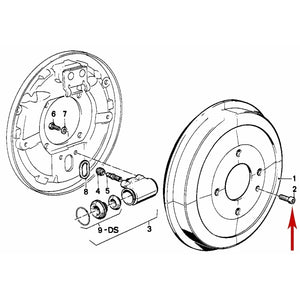 2 1977-24 BMW 8 X 12 Front Rear Brake Disc Mounting Screw 1 123 072 GENUINE BMW