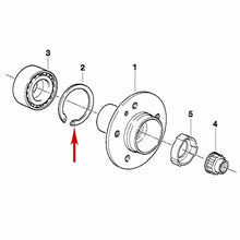 Load image into Gallery viewer, 1986-16 3 4 5 M Z Front Rear Wheel Bearing Retaining Snap Ring 33 41 1 138 648
