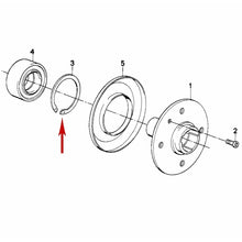 Load image into Gallery viewer, 1986-16 3 4 5 M Z Front Rear Wheel Bearing Retaining Snap Ring 33 41 1 138 648
