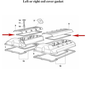 2 X 1993-03 BMW 530 540 740 840 X5 Z8 Ignition Coil Cover Gaskets Left and Right