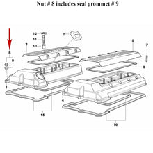 Load image into Gallery viewer, 1993-03 BMW 530i 540i 740i 840Ci Z8 X5 Valve Cover Cap Nut and Seal 1 747 162
