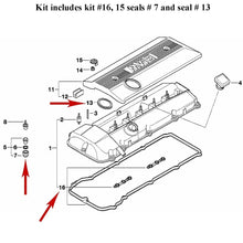 Load image into Gallery viewer, 1999-02 BMW 323i 325i 328i 330i 525i 528i 530i X5 Z3 Valve Cover Gasket Kit
