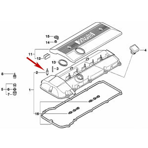 2 X 1991-06 BMW 3 5 M X Z Engine Cover Rubber Mount on Valve Cover 1 730 356