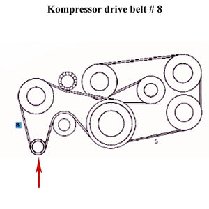 2002 Mercedes C230 2001-04 SLK230 Kompressor Drive Belt 6K X 1355 011 997 54 92