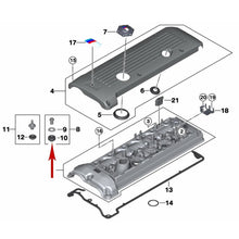 Load image into Gallery viewer, 2001-08 BMW M3 Z3 M Z4 M S54 Valve Cover Cap Nut Seal Grommet 11 12 7 830 972

