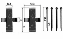 Load image into Gallery viewer, 1977-87 BMW 5 6 7 Both Front Brake Caliper Pad Slide Pin Spring Lube Hardware
