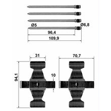 Load image into Gallery viewer, 2006-12 Mercedes 230 280 300 350 550 Front Brake Pad Sliding Pin Spring &amp; Lube
