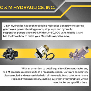1990-02 Mercedes SL 300 320 500 600 SL C & M Rebuilt Power Steering Gear Box