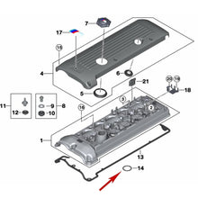 Load image into Gallery viewer, 2001-08 BMW M3 Z3 M Z4 M S54 Valve Cover Spark Plug Hole Gaskets 11 12 7 831 271
