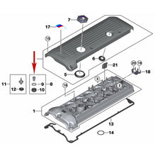 Load image into Gallery viewer, 2001-08 BMW M3 Z3 M Z4 M Valve Cover Cap Nut with Seal and Washer 7mm  7 838 075
