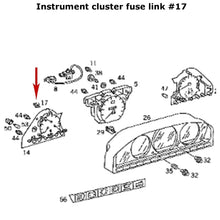 Load image into Gallery viewer, 1981-95 Mercedes W124 W126 W201 Instrument Cluster Red Fuse Link Element OE MB
