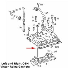 Load image into Gallery viewer, 96-99 Mercedes CL500 E420 S420 S500 SL500 Intake Manifold Gasket Set German OEM
