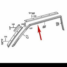 Load image into Gallery viewer, Left Door Window Seal Weather-strip 1972-81 Mercedes 280 350 380 450 500 SLC OEM

