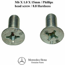 Load image into Gallery viewer, 2 X 1959-86 Mercedes Door Locking Eye Trunk Latch M6 X1.0mm Tapered Screw OE MB
