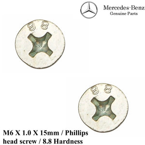 2 X 1959-86 Mercedes Door Locking Eye Trunk Latch M6 X1.0mm Tapered Screw OE MB
