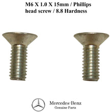 Load image into Gallery viewer, 2 X 1959-86 Mercedes Door Locking Eye Trunk Latch M6 X1.0mm Tapered Screw OE MB

