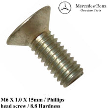 Load image into Gallery viewer, 1959-86 Mercedes Door Locking Eye Trunk Latch M6 X1.0mm Tapered Screw Genuine MB
