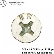 Load image into Gallery viewer, 1959-86 Mercedes Door Locking Eye Trunk Latch M6 X1.0mm Tapered Screw Genuine MB
