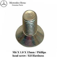 Load image into Gallery viewer, 1959-86 Mercedes Door Locking Eye Trunk Latch M6 X1.0mm Tapered Screw Genuine MB

