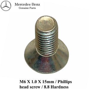 1959-86 Mercedes Door Locking Eye Trunk Latch M6 X1.0mm Tapered Screw Genuine MB