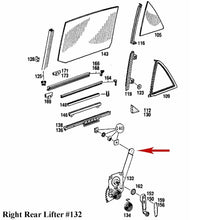 Load image into Gallery viewer, 65-76 Mercedes 220 230 240 250 280 300 Right Rear Window Lifter Regulator OE MB
