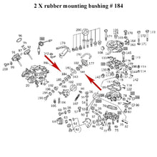 Load image into Gallery viewer, 2 1965-72 Mercedes 230 250 280 300 Throttle Damping Diaphragm Mounting Bushings
