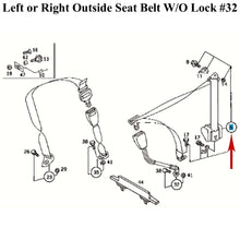 Load image into Gallery viewer, 1986-91 Mercedes 190 260 300 350 420 560 Left Right Rear Seat Belt 201 860 39 85

