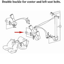 Load image into Gallery viewer, 1983-85 Mercedes 240D 300D 300CD Rear Seat Belt Center &amp; Left Double Buckle Lock
