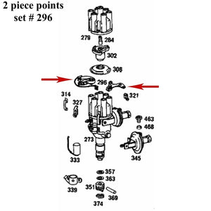 1963-67 Mercedes 230SL 250SE 280SE 280SEL 280SL Bosch Ignition Points Set 01 007