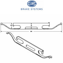 Load image into Gallery viewer, 1998-12 Mercedes Front Brake Caliper Pad Return Anti Rattle Spring Hella
