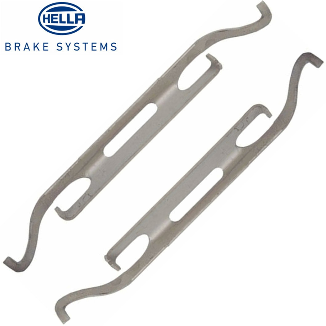 2 X Front Brake Caliper Pad Return Anti Rattle Springs 1998-12 Mercedes Hella