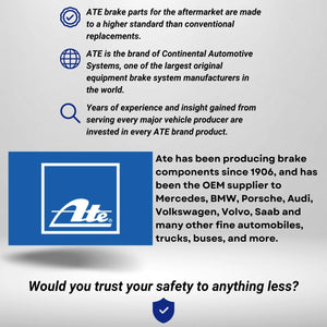 Ate OEM Compound Front Brake Pad Complete Installation Kit 1997-03 BMW 525i 528i