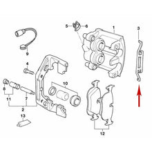 Load image into Gallery viewer, 1995-01 BMW 740iLP 750iL 750iLP Front Brake Caliper Pad Spring Clips 1 163 416
