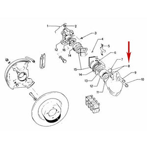 1977-99 BMW 3 5 6 7 8 M Brake Caliper Bleeder Screw with OE Cap 34 11 1 153 197