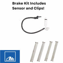 Load image into Gallery viewer, Rear Brake Pad Set with Clips &amp; Sensor 99-05 Mercedes ML Class Ate OEM Compound
