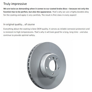 1997-03 BMW 5-Series 525i 528i 530i 540i Pair Rear Coated Ate Brake Disc Rotors