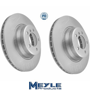 BMW Front Brake Disc Rotors Vented L & R 2002-08 7 i Li Meyle 34 11 6 864 057