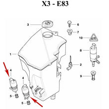 Load image into Gallery viewer, Windshield Washer Pump Front Rear 1997-17 BMW 3 5 7 M X Z OEM Continental VDO
