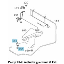 Load image into Gallery viewer, 1998-03 Mercedes E320 Wagon Windshield &amp; Back Glass Washer Pump with Grommet
