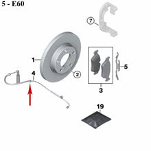 Load image into Gallery viewer, 04-10 E60 5 M5 E63 E64 6 M6 Front Brake Pad Wear Warning Sensor 34 35 6 789 492
