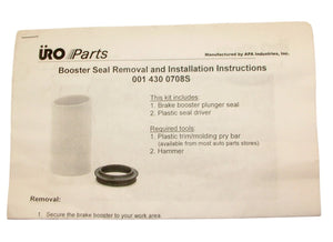 2001-18 Volvo S V XC 60 70 80 Brake Booster Seal Repair -  Leaking Noisy Booster
