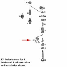 Load image into Gallery viewer, 1970-80 Mercedes 280 300 350 450 SE SEL 3.5 4.5 V8 Valve Stem Seal Kit Germany
