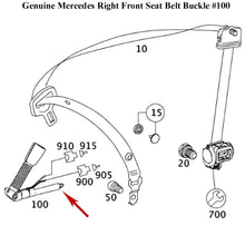 Load image into Gallery viewer, 2006-08 Mercedes GL320 ML R 320 350 500 63 AMG Right Front Seat Belt Buckle OE
