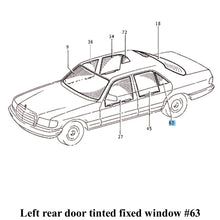 Load image into Gallery viewer, New Left Rear Door Triangle Window Mercedes W126 300 350 380 420 500 560 Sedan
