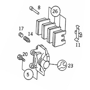 1984-95 Mercedes 190 220 260 280 300 124 201 202 Rear Brake Caliper Seal Kit OEM