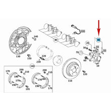 Load image into Gallery viewer, 1999-11 Mercedes  C 230 SLK 280 300 Rear Brake Caliper Slide Pin Spring Kit ATE
