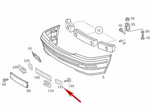 1990-02 Mercedes SL 300 320 500 600 SL R129 AMG Lower Front Bumper Black Screen