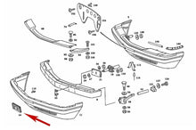Load image into Gallery viewer, 1982-85 Mercedes 380SEC 500SEC Front Bmper Right Tow Hook Flap Cover Silver 7007
